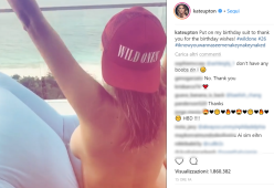 Kate Upton festeggia il suo compleanno in topless 
