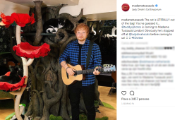 La statua di Ed Sheeran fa il suo ingresso al Madame Tussauds... circondata da gattini
