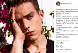 Irama, “Plume” certificato disco d’oro. Primi sold out per il tour