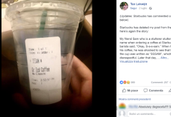 Starbucks: barista scrive “S-S-Sam” sul caffè di un balbuziente