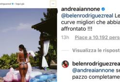 Belen mostra le curve e il commento di Iannone è epico