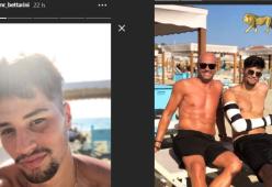 Niccolò Bettarini: dopo l’aggressione, torna a sorridere. Le foto in spiaggia con il papà