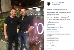 Tiziano Ferro, cena con Alessandro Del Piero a Los Angeles: "Un onore"