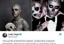 Lady Gaga sconvolta dal suicidio di Zombie Boy, il protagonista del video di "Born This Way"