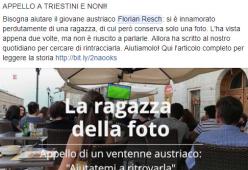 Trieste, l'appello di un giovane innamorato: "Quella ragazza mi ha stregato"