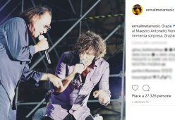 Antonello Venditti sul palco di Ermal Meta: duetto speciale al concerto di Lecce