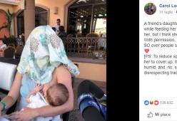 Allatta il figlio e le chiedono di coprirsi: la reazione della mamma è sorprendente