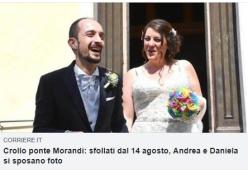 Andrea e Daniela, sposi dopo il crollo del ponte Morandi: “Casa è essere insieme”