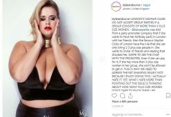 Modella curvy 'respinta' dal locale: «Hai troppe amiche grasse»