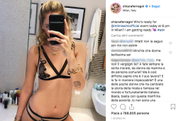 La Ferragni posa in intimo e Cavalli la critica: “Stai meglio vestita” 
