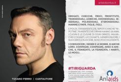 Tiziano Ferro testimonial per la campagna #tiriguarda contro HIV e AIDS