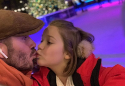 Polemiche per il bacio di Beckham alla figlia: ecco la risposta dei papà del mondo
