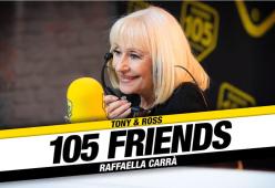 Raffaella Carrà a 105 Friends per l'uscita del disco "Ogni volta che è Natale"