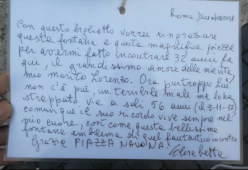 Un biglietto fa commuovere il web: “Grazie Piazza Navona, qui ho conosciuto l’amore della mia vita che ora non c’è più”