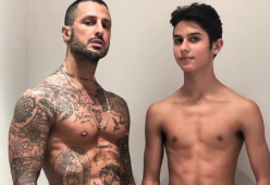 La foto di Fabrizio Corona con il figlio che fa discutere il web