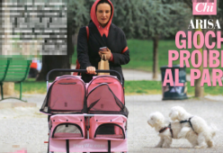 Arisa porta i cani nel passeggino, ma quando si distrae succede qualcosa di "piccante"