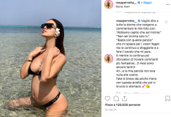 Rosa Perrotta criticata perché mostra il pancione su Instagram: "Mica sei incinta solo tu"