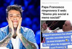 Fedez a Papa Francesco: "Ho tante cose da suggerirti, Francy"