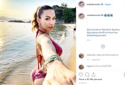 Melita Toniolo mostra un lato B da urlo e svela il suo segreto