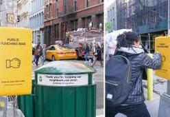 Stress da città? A New York arrivano i sacchi da boxe per strada