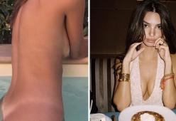 Emily Ratajkowski, completamente nuda in piscina, infiamma il web