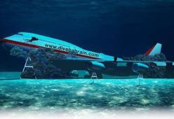 Boeing 747 affondato diventa un'attrazione per sub nel Golfo Persico