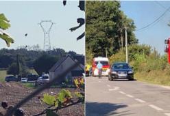 Francia, incidente in volo: pilota incastrato sui cavi dell’alta tensione