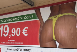 “Ti facciamo un c***o così”: è polemica sul manifesto pubblicitario di una palestra
