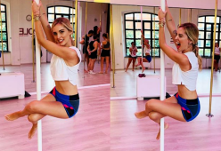 Chiara Ferragni a lezione di pole dance: il video esilarante