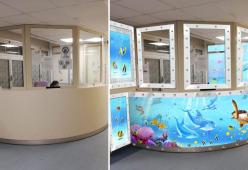 Un artista italiano dipinge murales per colorare le stanze degli ospedali
