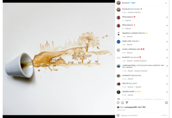 Giulia Bernardelli fa opere d’arte con il caffè
