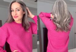 35enne sceglie di tenere i capelli bianchi: "Ho smesso con le tinte"