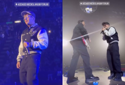 I The Kolors al Forum cantano &ldquo;I p&rsquo; me, tu p&rsquo; te&rdquo; con Geolier