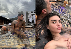 Fabrizio Corona nudo sui social, le foto nella piscina della spa