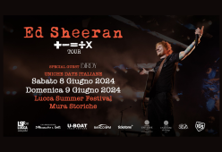 Ed Sheeran  a Lucca Summer Festival per due date consecutive
