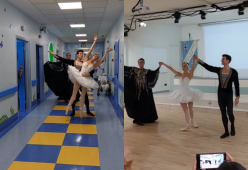 Roberto Bolle balla per i bambini ricoverati all’ospedale pediatrico