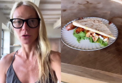 Gwyneth Paltrow alle prese con la cucina mentre parla in italiano