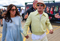 Brad Pitt e Ines de Ramon insieme a Silverstone per la Formula 1