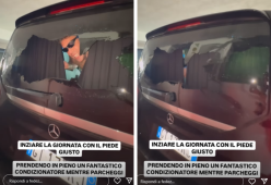 Fedez: incidente in macchina: il vetro posteriore in mille pezzi