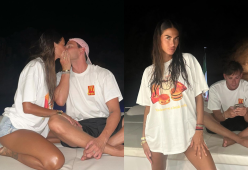 Melissa Satta: il tenero bacio con Carlo Beretta