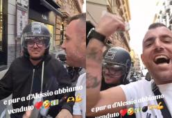 Gigi D’Alessio, simpatico siparietto con un venditore di calzini