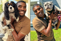 Jason, il corriere che fa i selfie con i cani durante le consegne