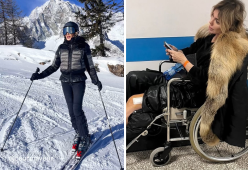 Alba Parietti travolta da due ragazzi mentre sciava: il racconto