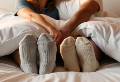 Calzini a letto, tenerli migliora le prestazioni a letto: lo studio