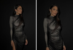 Elodie, tailleur con maxi spacco: l’outfit per le prove di Sanremo