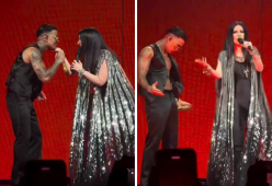 Rauw Alejandro e Laura Pausini, duetto a sorpresa live a Milano