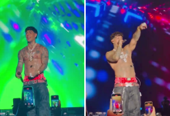 Tony Effe resta senza pantaloni al Circo Massimo