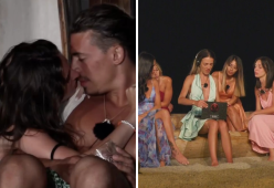 Temptation Island, Simone bacia la tentatrice chiusi in bagno