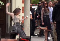 Anne Hathaway inciampa sul set de Il diavolo veste Prada 2: video