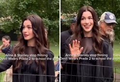 “Il Diavolo veste Prada 2”, Anne Hathaway sbotta con i paparazzi